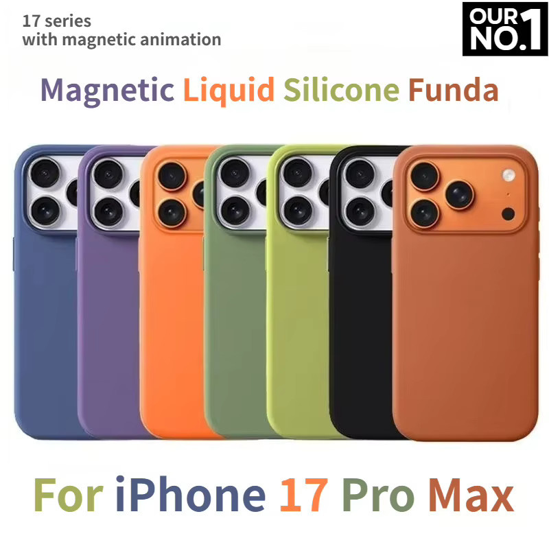 Apple Silikonhülle für iPhone 17 Pro Max Air mit MagSafe Magnetischer Kabelloser Ladefunktion in Blau - Bild 2