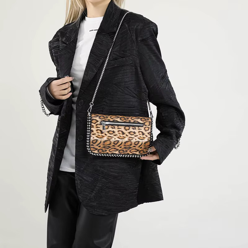 Xotind Umhängetasche Leopard, PU Leder, Damen - Bild 2