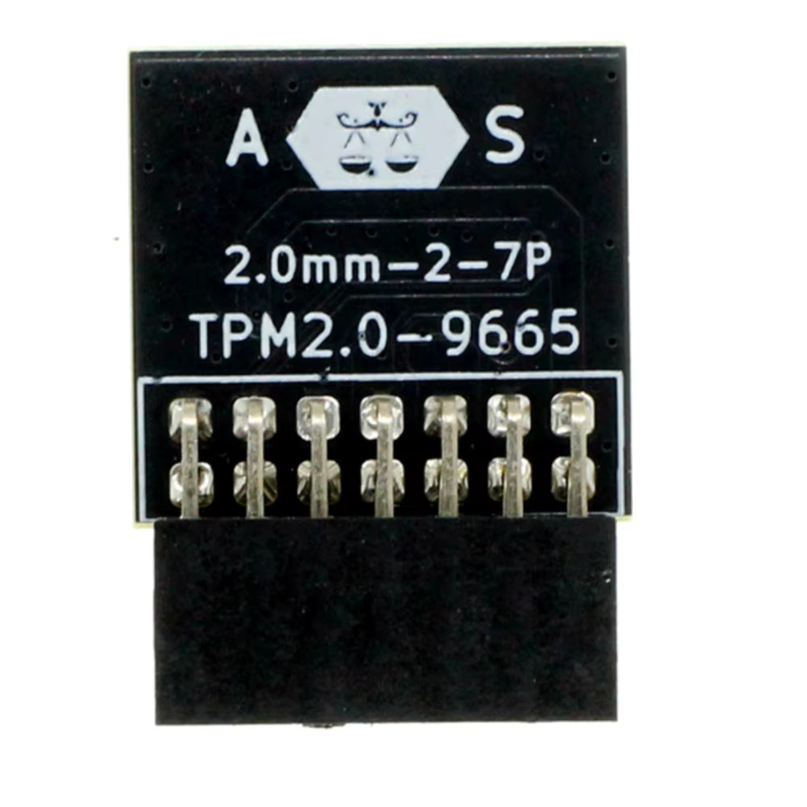 TPM 2.0 Sicherheitsmodul für ASUS in Schwarz – Win11-kompatibler 20-Pin PCB-Ersatz für Verschlüsselung und Schutz - Bild 4