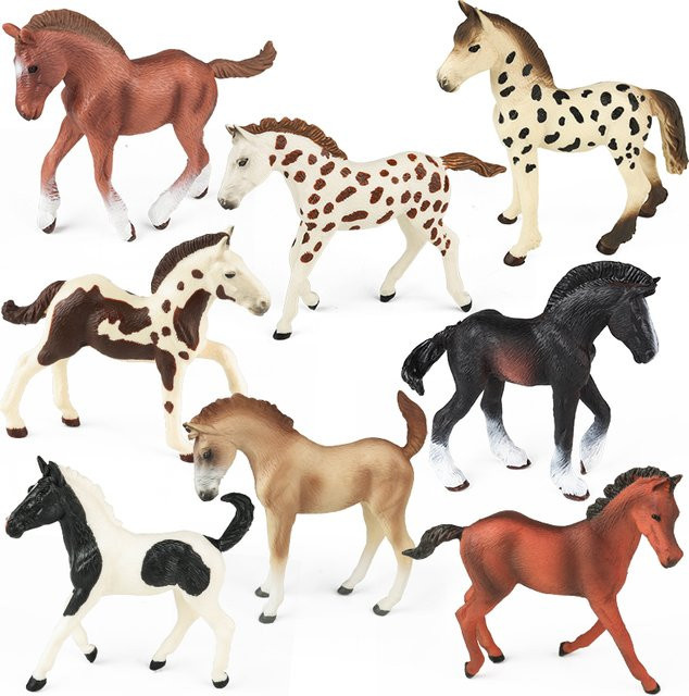 Oenux Wildpferd Modellfigur aus PVC für Kinder und Sammler als Dekoration oder Spielzeug - Bild 1