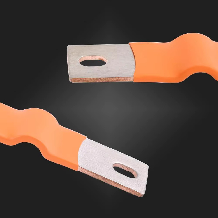 Kupfer-Batterie-Terminal-Stecker mit M6-Anschluss und 2mm-Stecker für 230Ah und 280Ah Batteriezellen in Orange - Bild 2