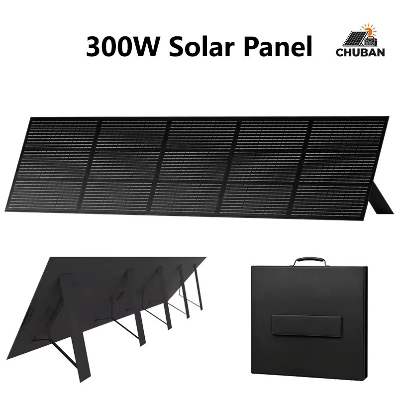 CHUBAN Tragbares 300W Solarpanel in Schwarz als Solarladegerät für Powerstationen und Camping - Bild 5
