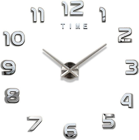 Moderne 3D Wanduhr von CosyHome in Weiß, leise und dekorativ für dein Wohnzimmer