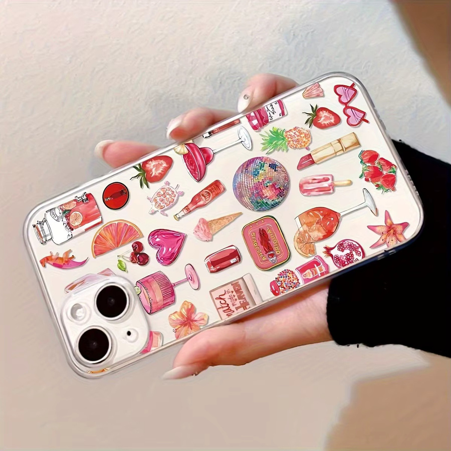 Transparente TPU-Handyhülle mit rotem Herz-Eismuster für iPhone 11 bis iPhone 17 Pro Max - Bild 4