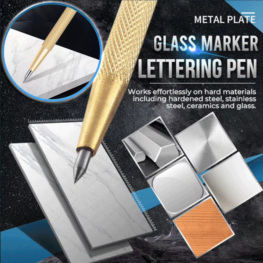 Professioneller Wolframkarbid-Gravierstift mit Diamantspitze in Silber für Glas, Keramik, Fliesen, Metall und Holz - Bild 3