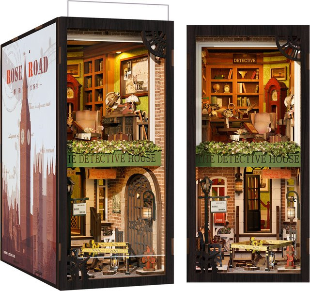 CUTEBEE 3D-Holzpuzzle, Miniaturhaus-Puppenhaus-Bausatz, mit LED-Beleuchtung - Bild 1