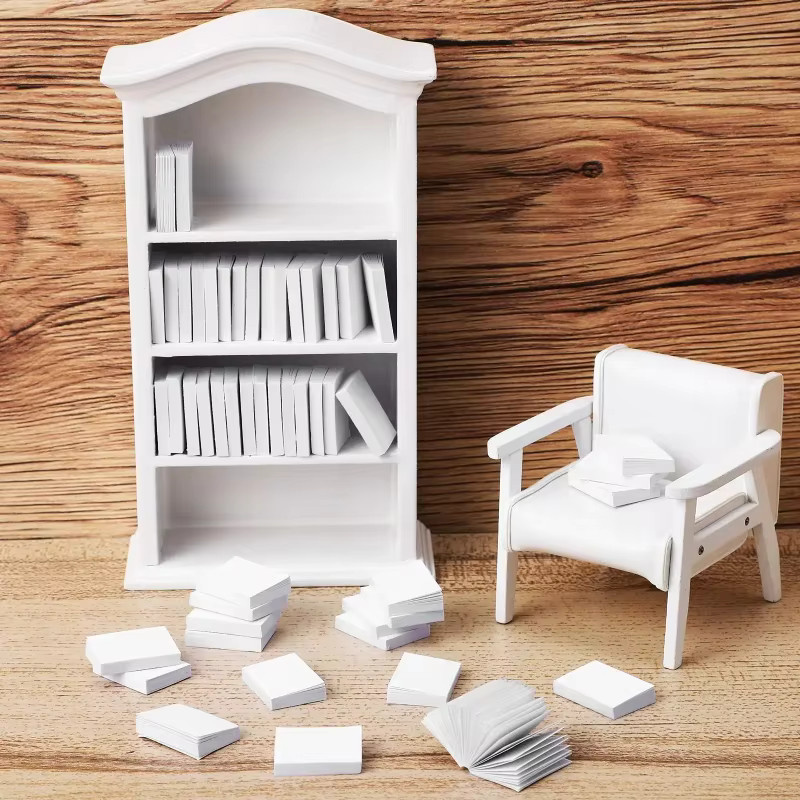 Leere Miniatur-Bücher für Bastelarbeiten in Weiß aus Papier - Bild 2