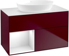 V&B Waschtischunterschrank Finion 100 in Weiß lackiert, Breite: 100 cm, Höhe: 50,1 cm, Tiefe: 50,1 cm - Bild 1