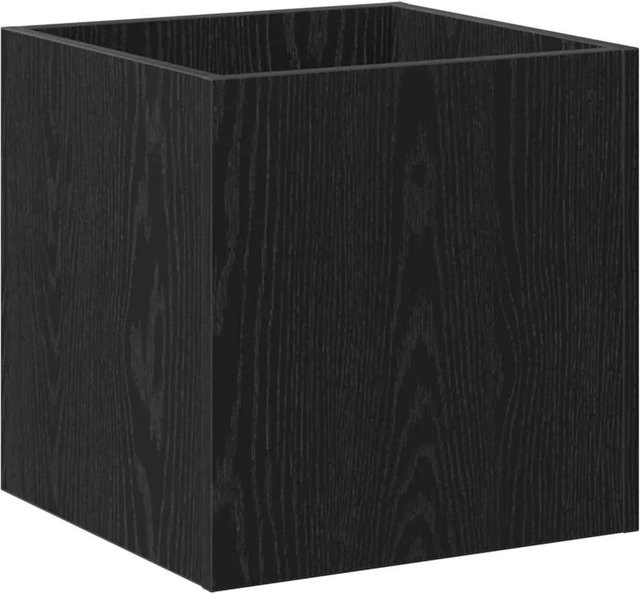 vidaXL Blumentopfschachtel in Schwarz und Eichen-Optik, B/T/H: 40 x 40 x 40 cm - Bild 1