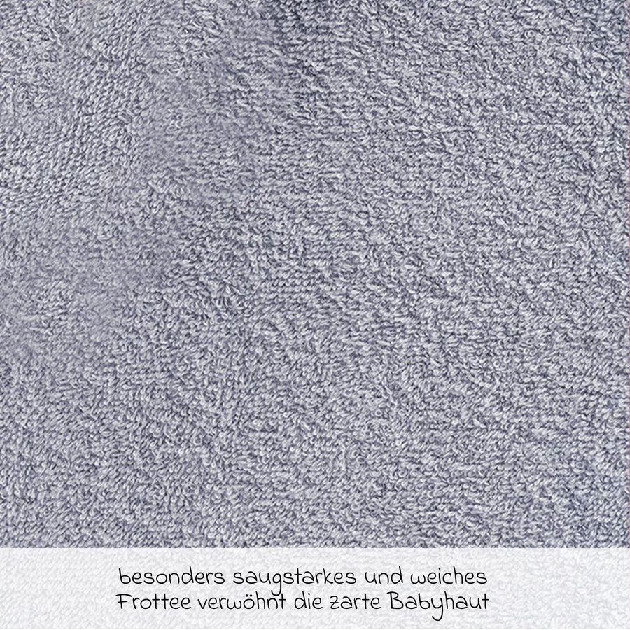 Wossner Waschhandschuh Esel in Hellgrau aus flauschigem Baumwoll-Terry - Bild 2