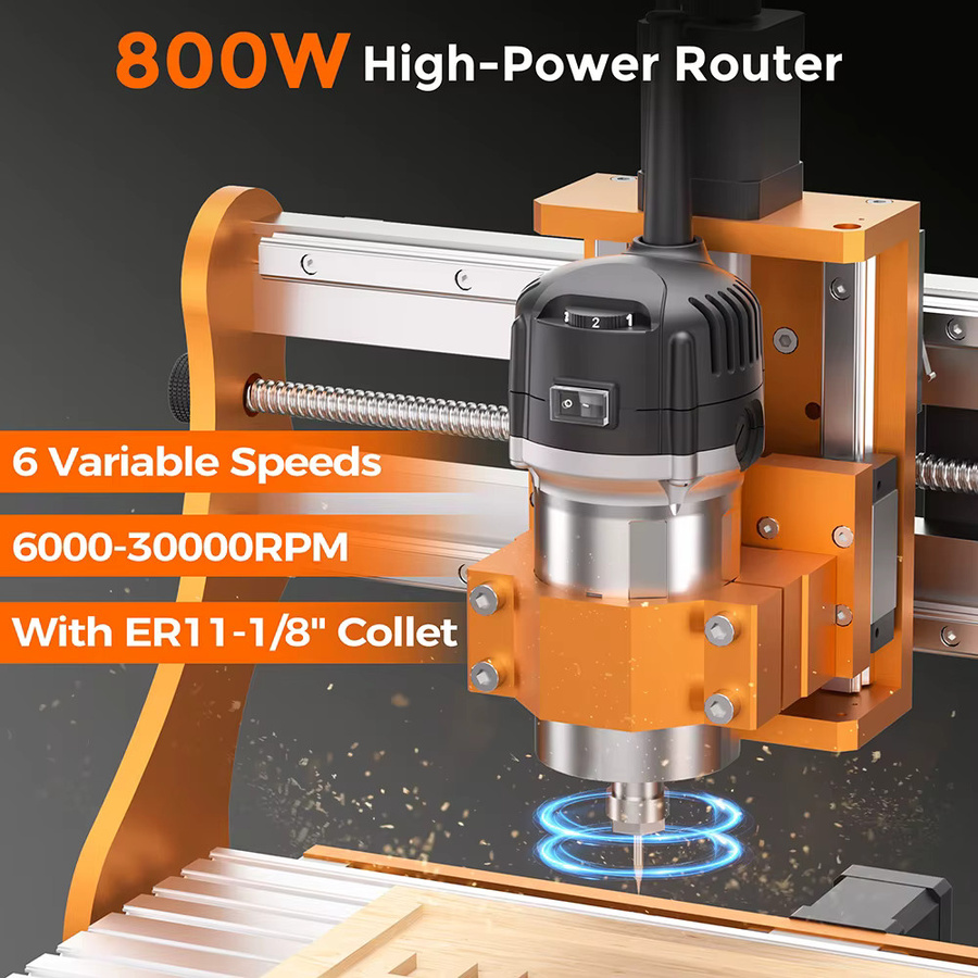 LUNYEE 3020 Nova CNC-Fräsmaschine 710W GRBL Desktop-Lasergraviergerät zum Schneiden und Gravieren von Hardware B/T/H: 38,3 x 39,2 x 38,3 cm - Bild 3