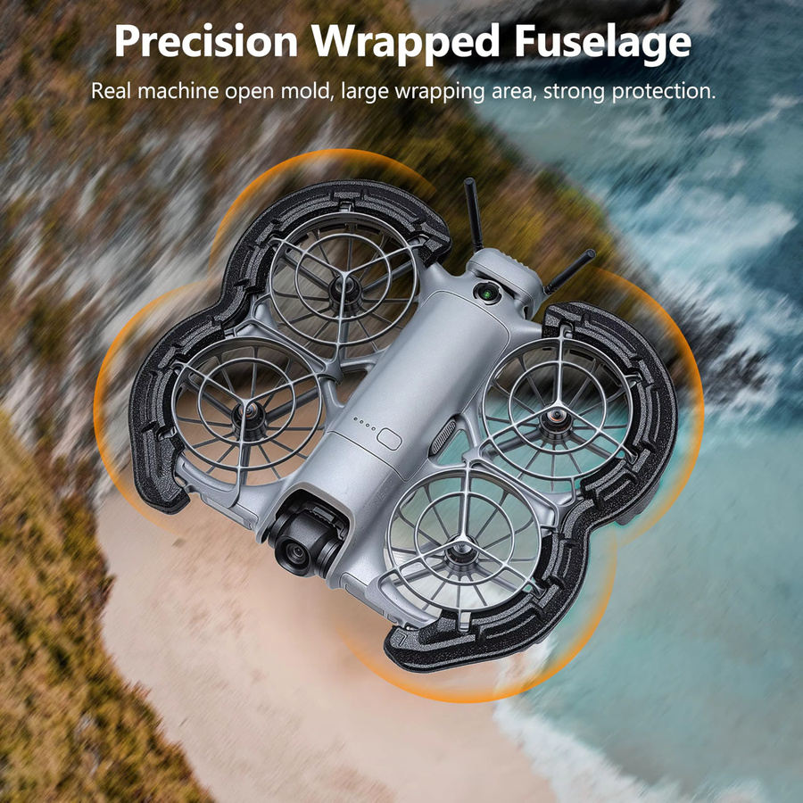 STARTRC Propellerschutz für DJI Neo 2 Drohne in Schwarz mit Höhenverstellung und Aufprallschutz - Bild 3