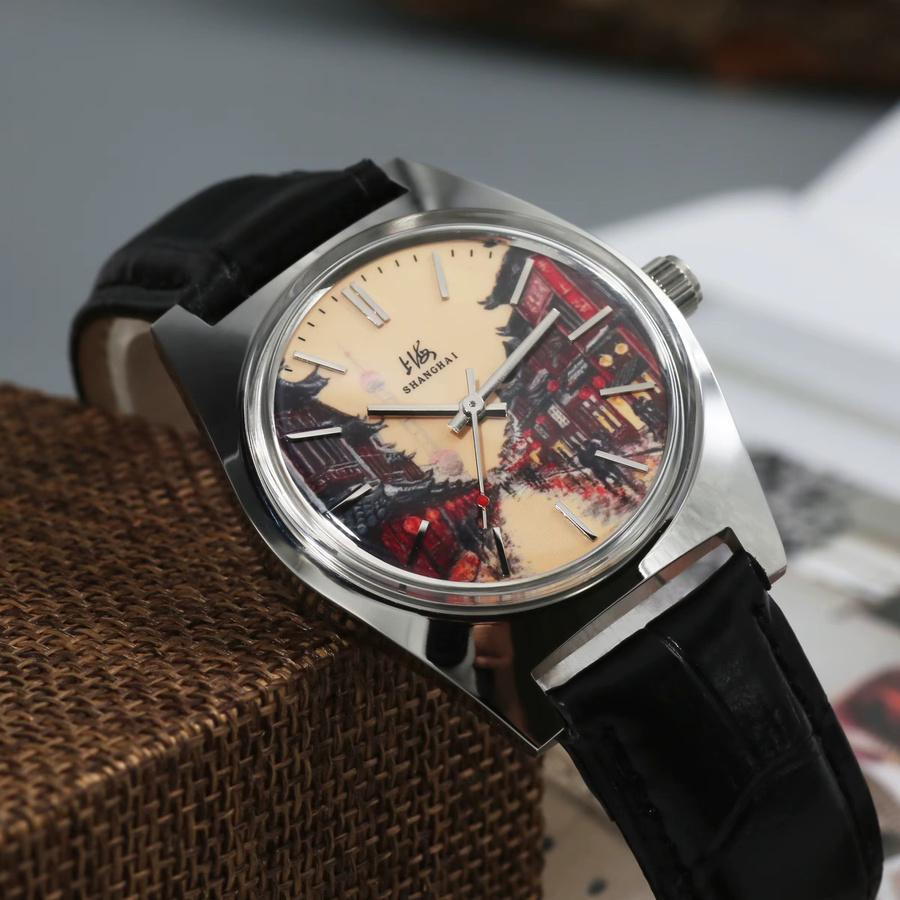 HEIMDALLR Analoguhr, Handaufzug, 36 mm, Leder, Silber, Herren - Bild 3