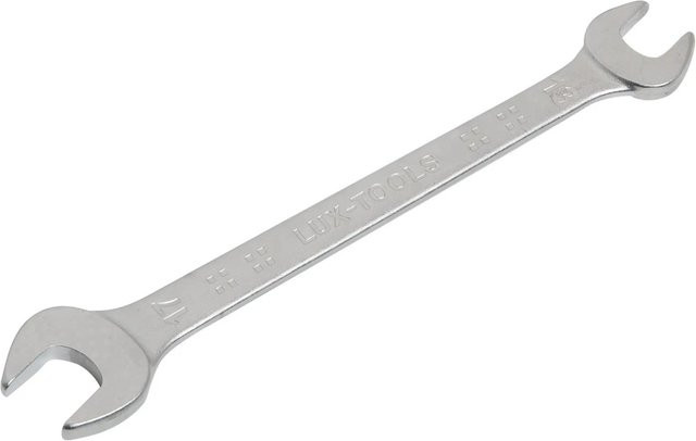 LUX-TOOLS Kombinationsschlüssel aus Chrom-Vanadium in Silber, Maul- und Ringschlüssel 13 mm und 17 mm - Bild 1