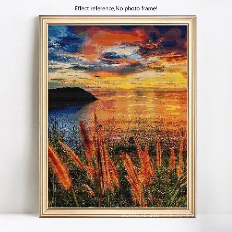 FIYO Diamond Painting Set Meereslandschaft Sonnenuntergang, Mehrfarbig, B/H: 30 x 30 cm - Bild 1