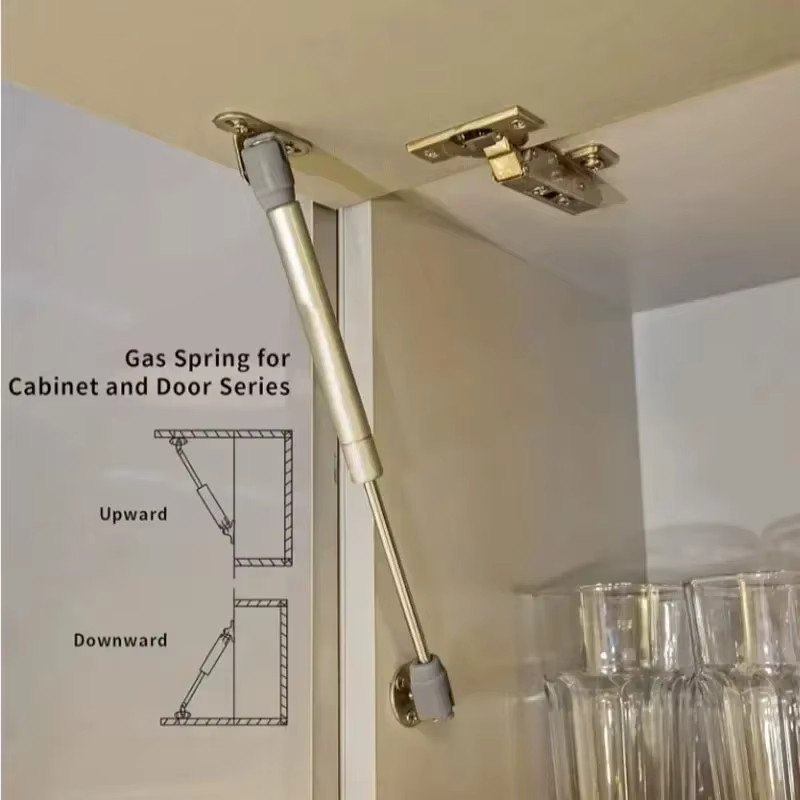 2er-Set Gasdruckfedern mit Soft-Close-Funktion in Silber für Schranktüren und Möbeldeckel (100N, 150N, 200N) - Bild 2