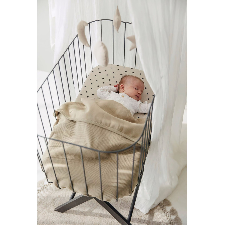 Meyco Baby Babydecke aus Baumwolle in Beige, B/T: 75 x 100 cm, 0.5 TOG - Bild 2