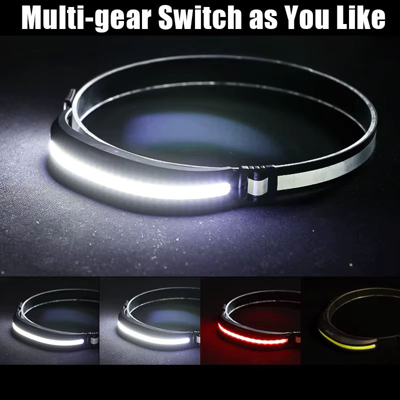 Heinast Tragbarer COB LED Scheinwerfer mit Dual-Lichtquellen in Rot und Weiß, Wiederaufladbare Arbeitslampe für Outdoor, Camping, Angeln und Laufen, Schwarz - Bild 2