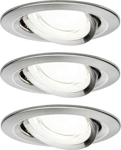Paulmann Nova Coin LED-Einbauleuchten 3er Set, Eisen gebürstet, neutralweiß - Bild 1