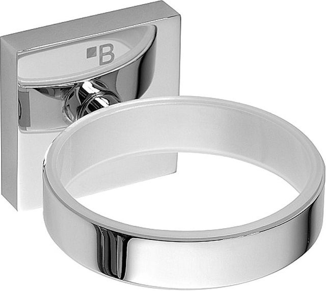 Brillantbad META Fönhalter aus Messing in Chrom poliert, B/T/H: 8,0 x 5,5 x 10,0 cm - Bild 1