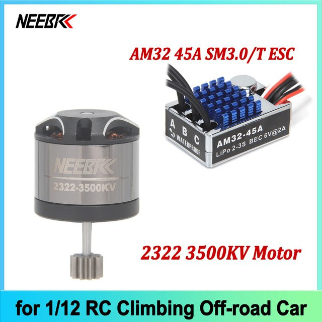 NEEBRC Crawler Brushless Motor, 3500KV, AM32 45A ESC, für 1/12 RC Kletter-Offroad-Auto - Bild 1