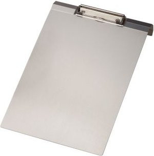 Djois Klemmbrett A4 aus Recycling-Aluminium in Silbergrau zum Aufhängen an Rohren oder Balken bis Ø 50 mm - Bild 1