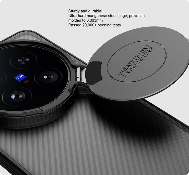 Nillkin CamShield Schutzhülle für Vivo X200 Ultra 5G mit Standfunktion und Kameraschutz in Schwarz und Transparent - Bild 1