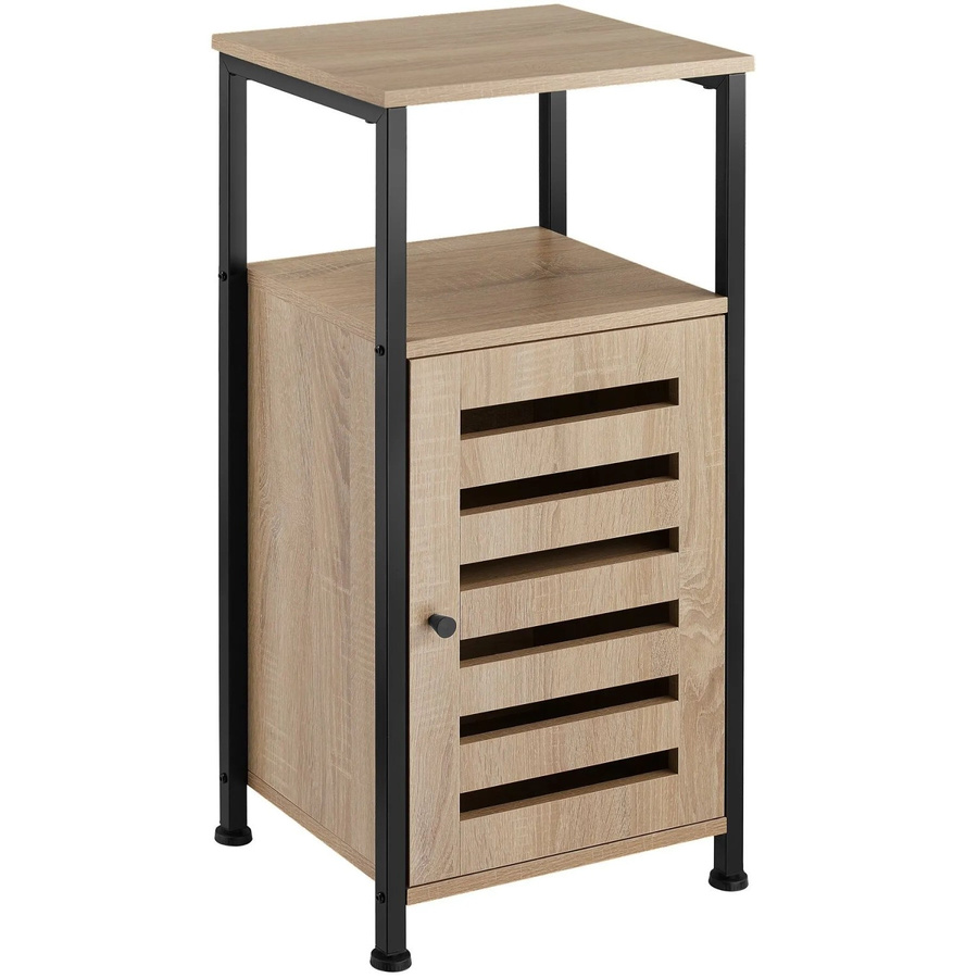 tectake Beistellschrank Industrial Style aus Holz und Stahl in Braun, B/T/H: 38,5 x 31,5 x 81 cm - Bild 3