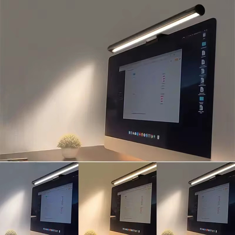 NOVEYEE Hängende LED-Monitorleuchte in Schwarz mit stufenlosem Dimmen für Home Office und Gaming-Setup - Bild 3