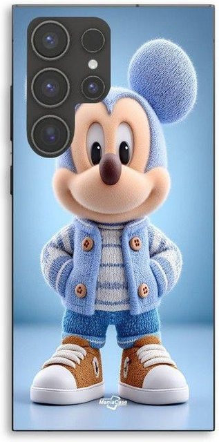MANIACASE Handyhülle für Samsung Galaxy S23 Ultra mit Mickey Motiv aus Silikon TPU in Schwarz - Bild 1