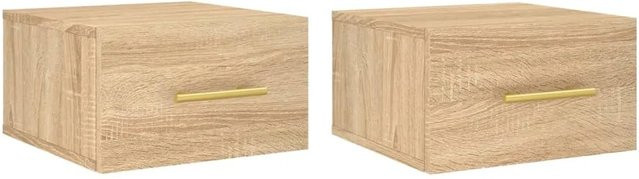 vidaXL Wand-Nachttische 2er-Set Sonoma-Eiche, B/T/H: 35 x 35 x 20 cm - Bild 1