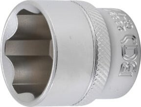 BGS Steckschlüssel-Einsatz Super Lock mit 10 mm 3/8 Zoll Innenvierkant und 22 mm Schlüsselweite in Silber aus Edelstahl - Bild 1