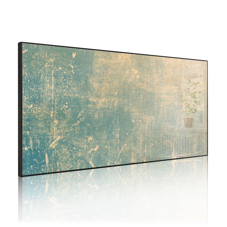 banjado Metall Magnettafel mit Motiv Patina Grün und Schwarz im Querformat, B/H: 78 x 37 cm - Bild 1