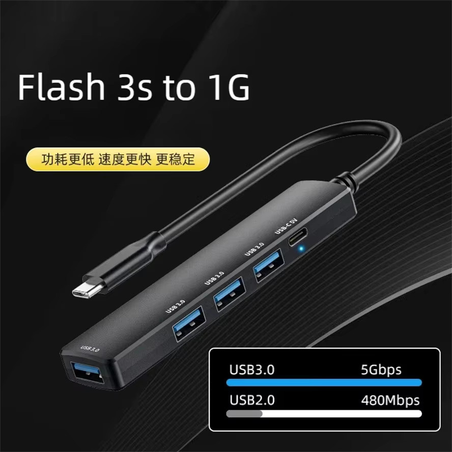GRWIBEOU 5 in 1 USB-C Hub mit USB 3.0 und PD 65 W Ladefunktion als Multi USB Splitter Adapter OTG für Lenovo und Macbook Pro - Bild 5