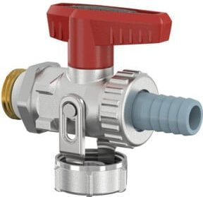 Flamco KFE Kugelhahn G 1/2 Zoll aus Messing, vernickelt, Farbe Silber - Bild 1