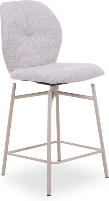 Barhocker MOBITEC MOODS Modern in Beige mit Stoffbezug und pulverbeschichtetem Metallgestell, H x B x T: 104 x 47 x 42 cm - Bild 1