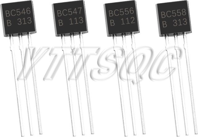 50 Stück BC546B BC547B BC556B BC558B Transistoren im TO-92 Gehäuse in Schwarz - Bild 1