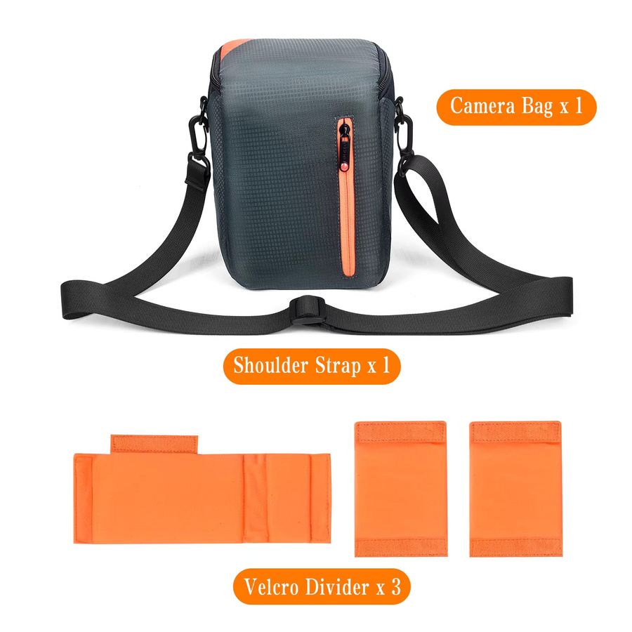 Fosoto Micro Einzeltasche in Schwarz als Schultertasche und Rucksack für Kameras von Canon PowerShot, Panasonic, Nikon und Sony - Bild 5
