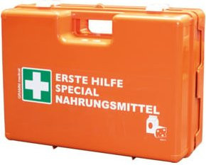 GRAMM medical Verbandkoffer Special Nahrungsmittel in Orange, Wandmontage aus Kunststoff, B/T/H: 33,0 x 15,0 x 42,0 cm - Bild 1