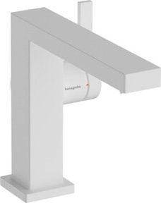 Hansgrohe Einhebel-Waschtischarmatur Tecturis E in Mattweiß mit Auslauf 155 mm und Pop-up-Abflussgarnitur - Bild 1
