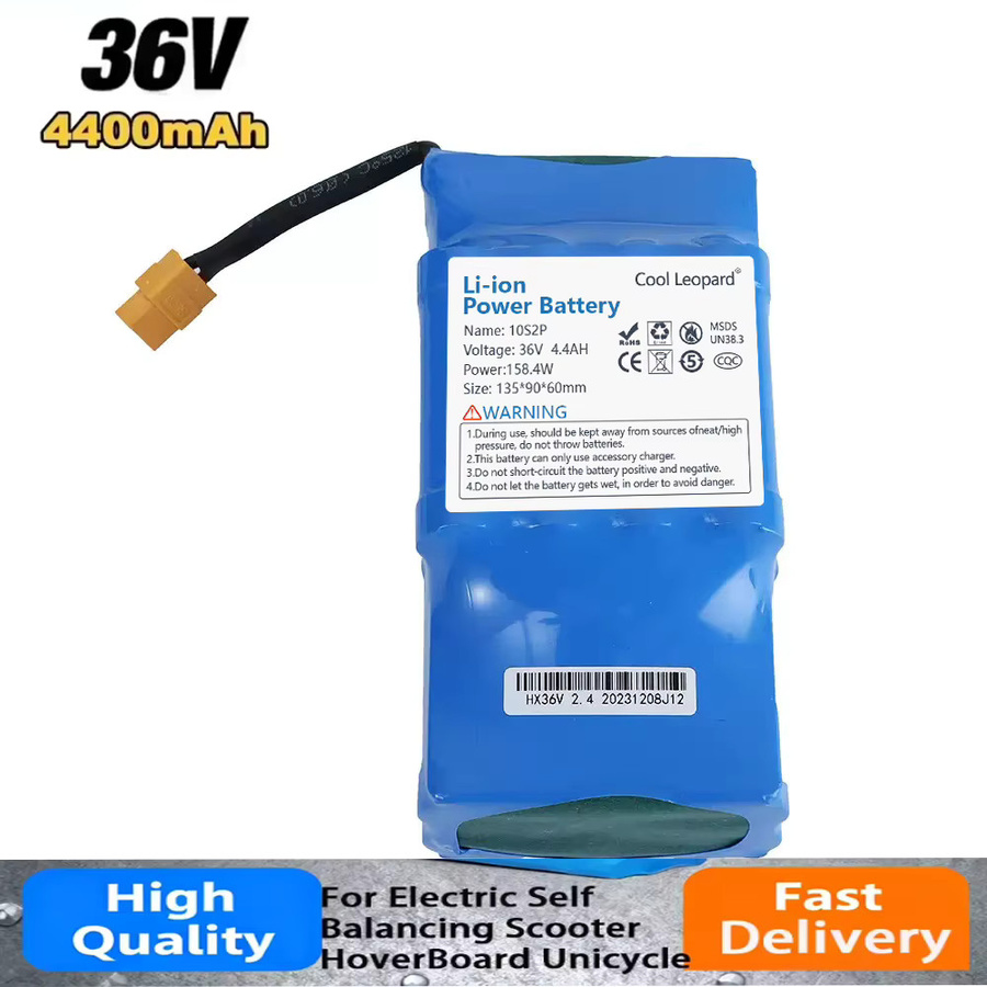 Wiederaufladbare Lithium-Ionen-Batterie 10S2P 36V 4400mAh in Blau für elektrische Selbstbalancierende Roller, Hoverboards und Einräder - Bild 3