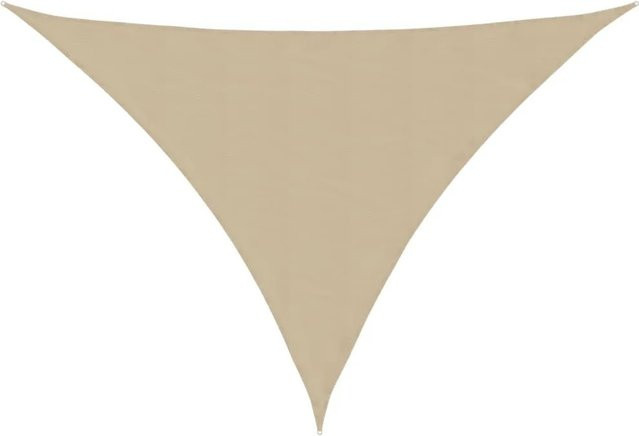 vidaXL Sonnensegel aus Oxford-Gewebe dreieckig in Beige B/T/H: 5 x 6 x 6 m - Bild 1