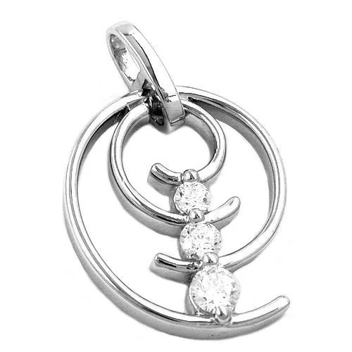 Colfem Anhänger Spirale, 925 Silber, Zirkonia, Unisex - Bild 1