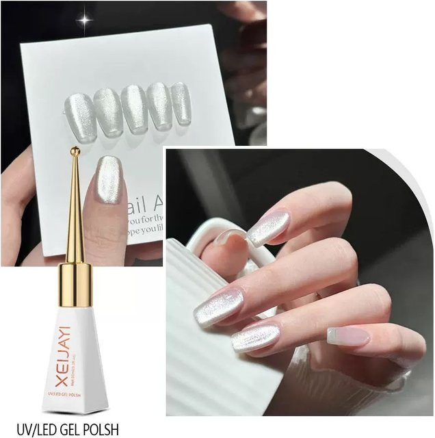 XEIJAYI Magnetischer Cat-Eye-Gel-Nagellack, Weiß, 15 ml - Bild 1