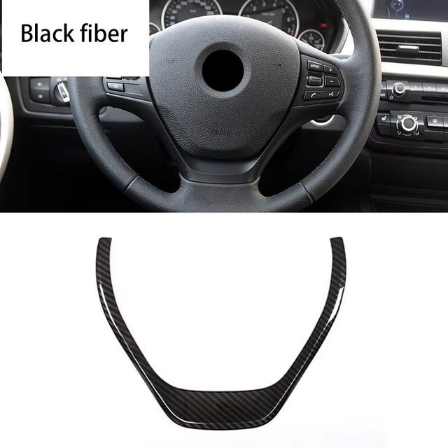 Suetlcoity Lenkrad Abdeckung Trim Formteile für BMW 1er 3er F30 F31 F34 F20 (2012-2019) in Schwarz - Bild 1