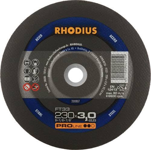 Rhodius FT33 200807 Trennscheiben-Set für Stahl, 25 Stück, Schwarz - Bild 1