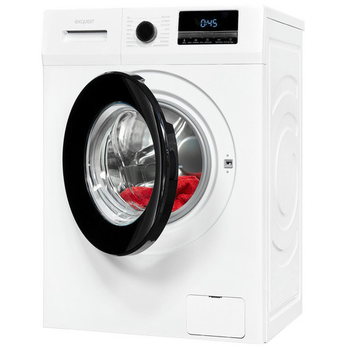 Exquisit Waschmaschine WA8014-340A, Frontlader, Weiss, B/H/T: 59,5 x 85 x 52 cm - Bild 2