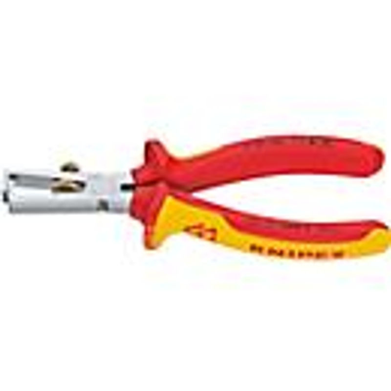 Knipex Abisolierzange 11 06 160 VDE isoliert mit Mehrkomponenten-Hüllen, verchromt, Farbe: rot, Länge: 160 mm - Bild 3