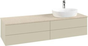 V&B Waschtischunterschrank Antao mit Beleuchtung, Farbe: Grau lackiert, B/T: 160 x 50 cm - Bild 1