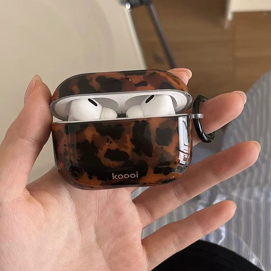 Glänzende Schildpatt Schutzhülle in Braun für Apple AirPods Pro und AirPod 4 Ladebox Soft Cover - Bild 4